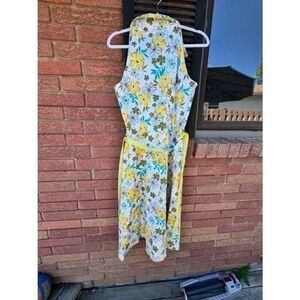 Sunny summer dress white yellow blue green 13 14 Macy's